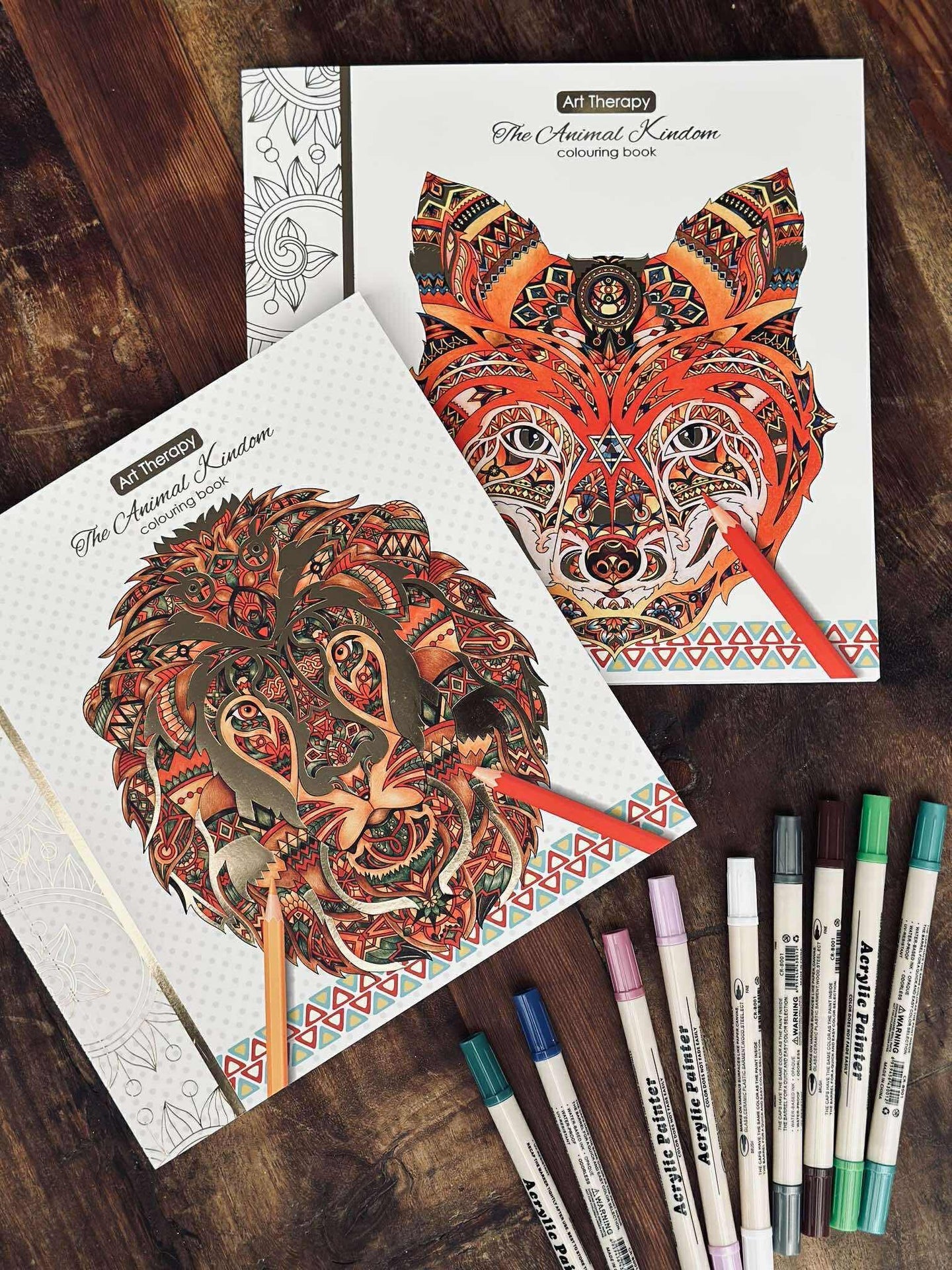 Målarbok för vuxna - Djur MIX