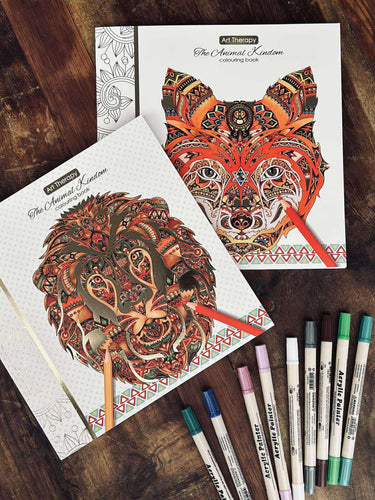 Målarbok för vuxna - Djur MIX