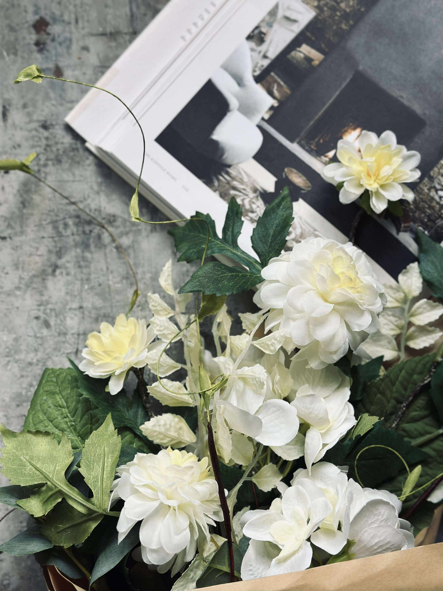 Bukett Hortensia - Vit