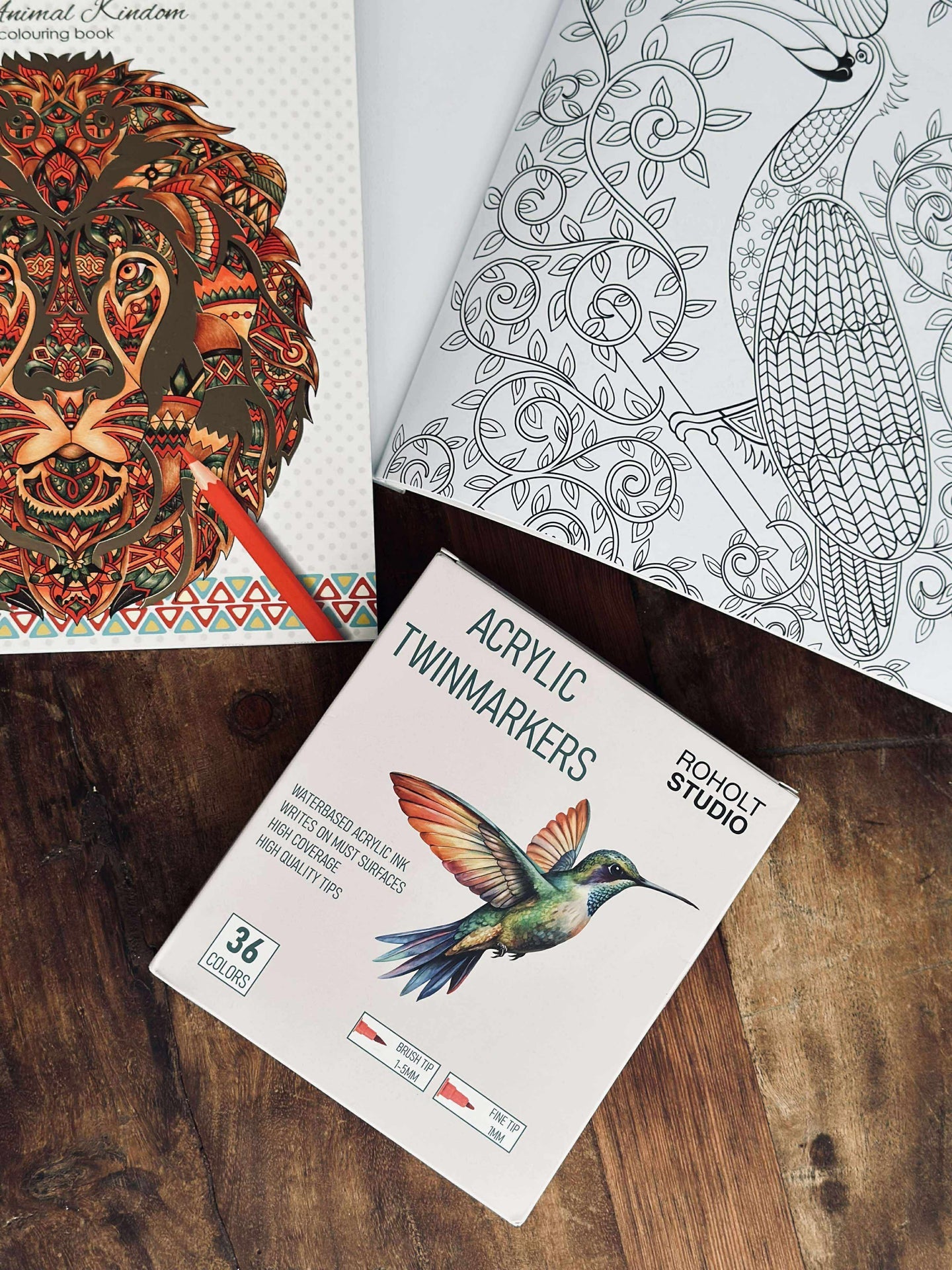 Målarbok för vuxna - Djur MIX