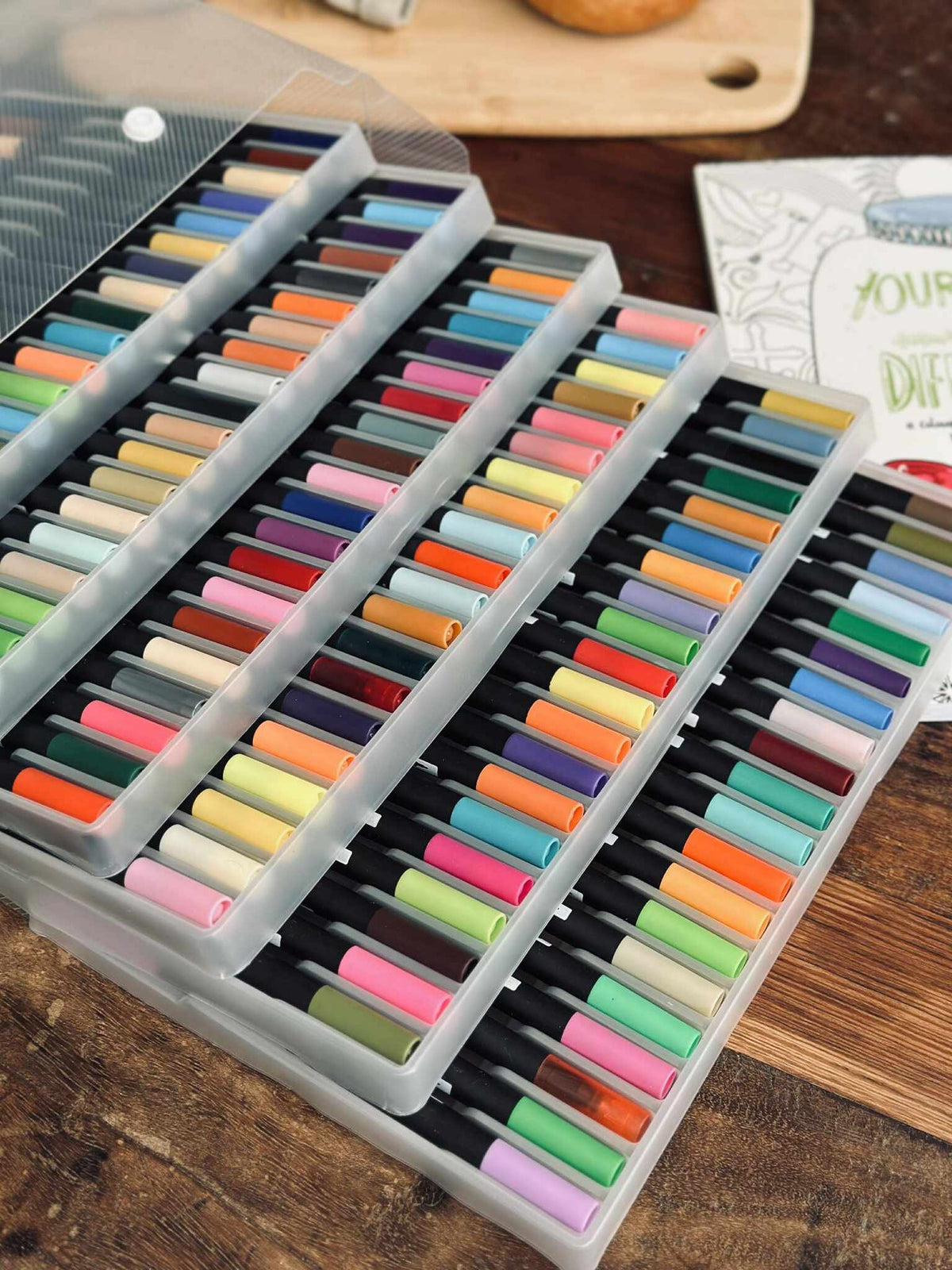 120 Dubbelsidiga Vattenbaserade Brushpennor