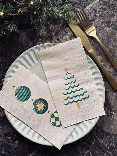 Julservetter - 20st. Petrol / sand