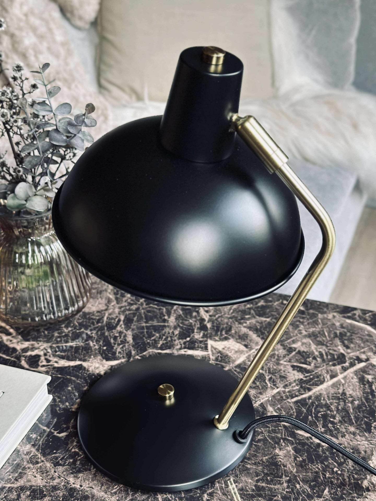 Bordslampa Retro - Svart / guld