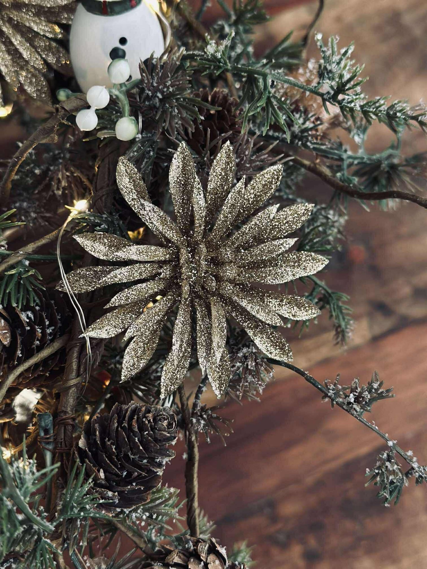 Deco blommor med glitter - 4 st