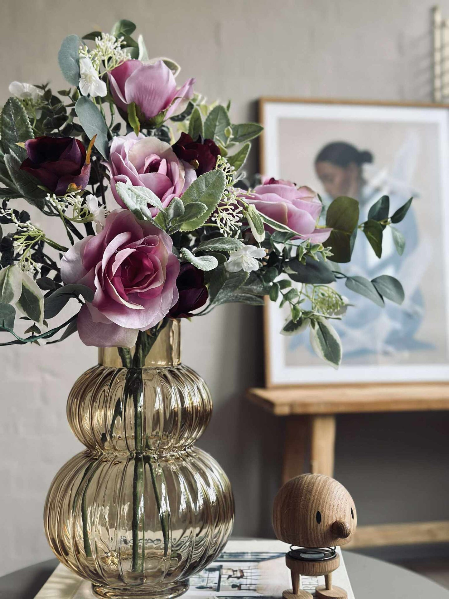 Bukett med rosor - Rosa