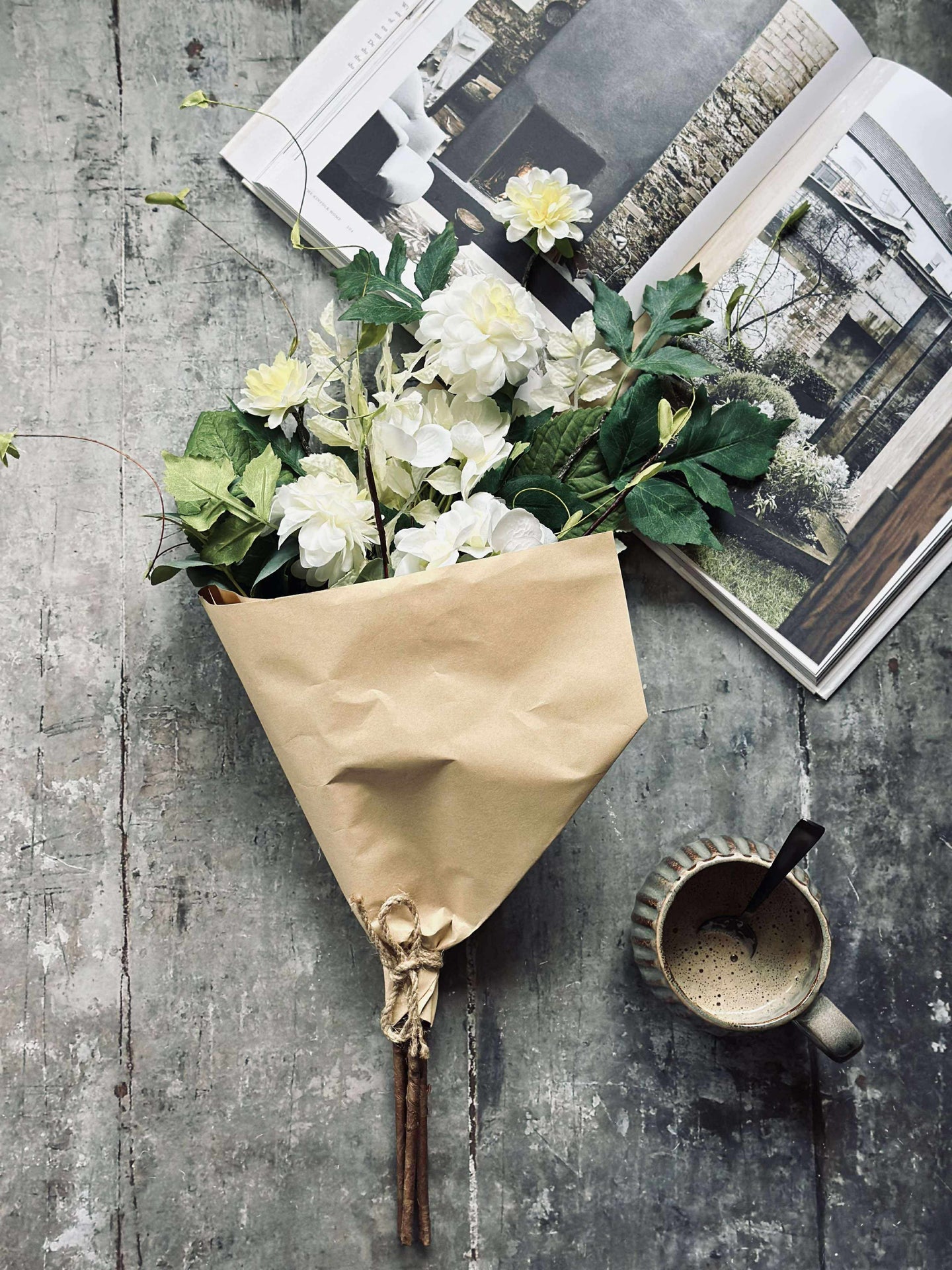 Bukett Hortensia - Vit