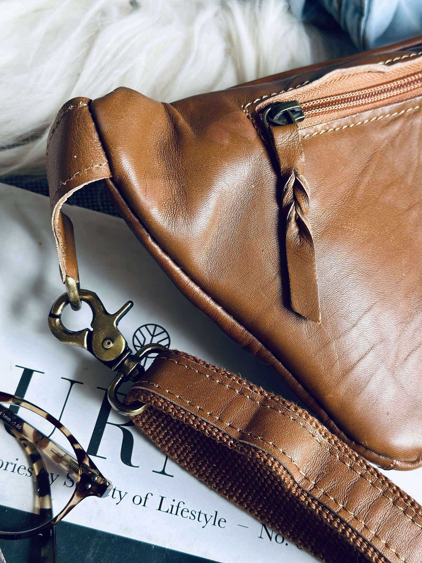 Midjeväska Anna - Cognac