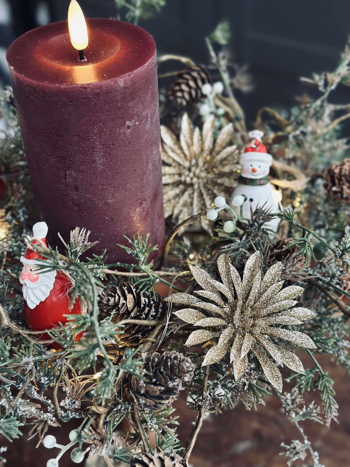 Deco blommor med glitter - 4 st