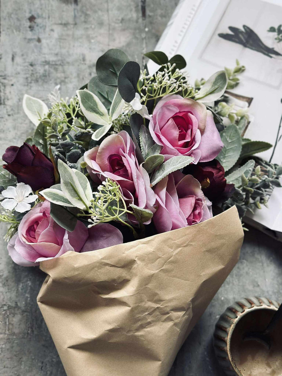 Bukett med rosor - Rosa