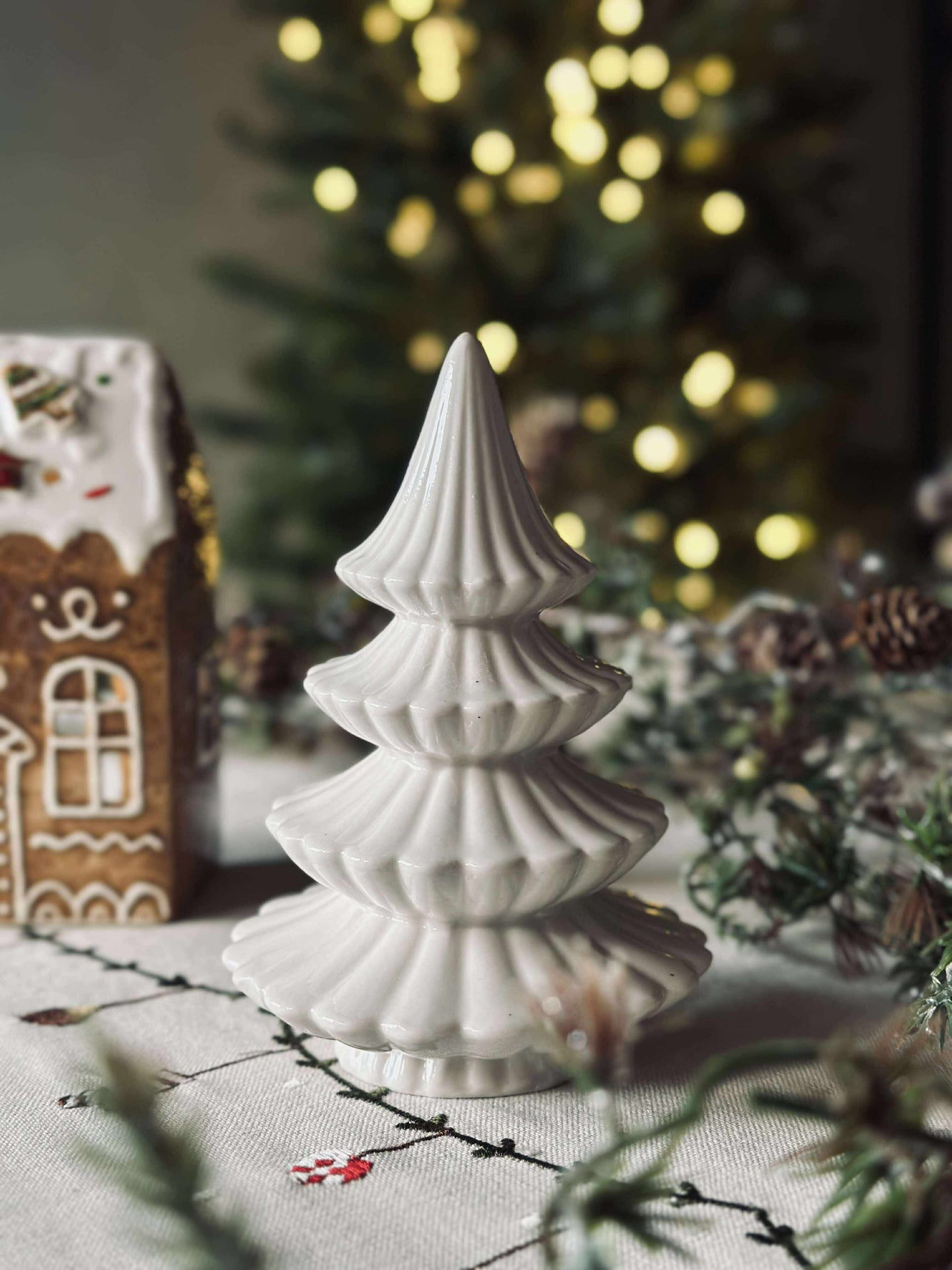 Julgran - Vit porslin