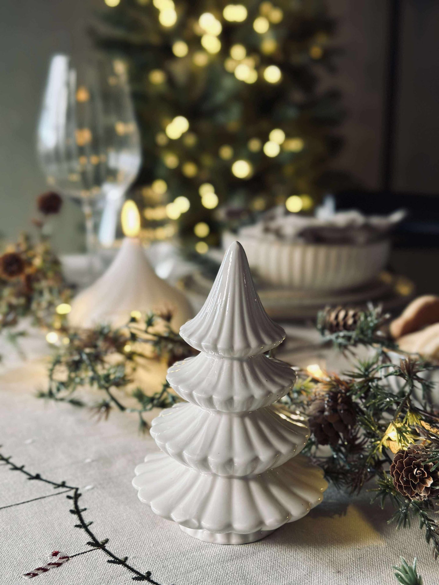 Julgran - Vit porslin