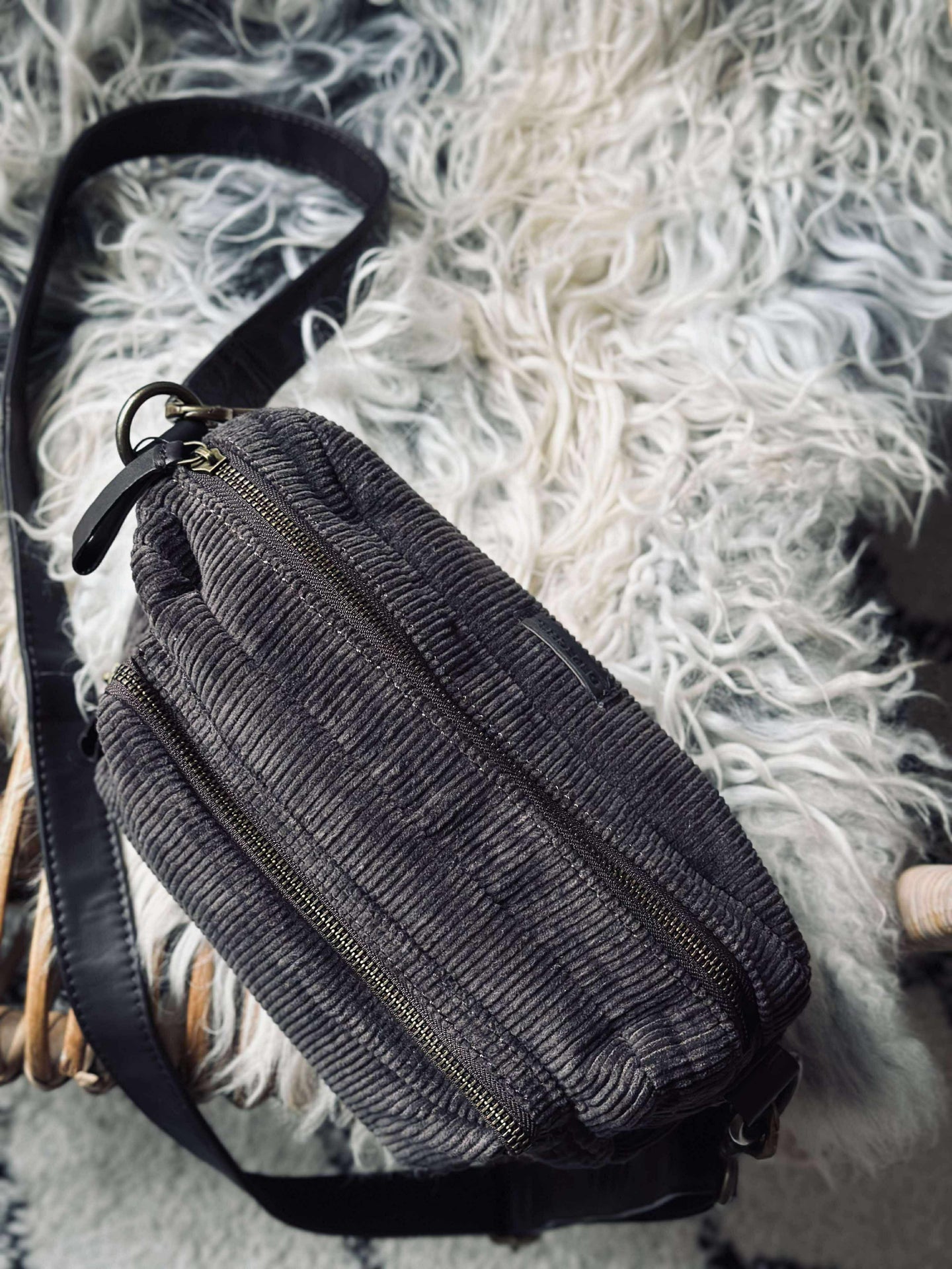 Crossbody Brun Manchestertyg