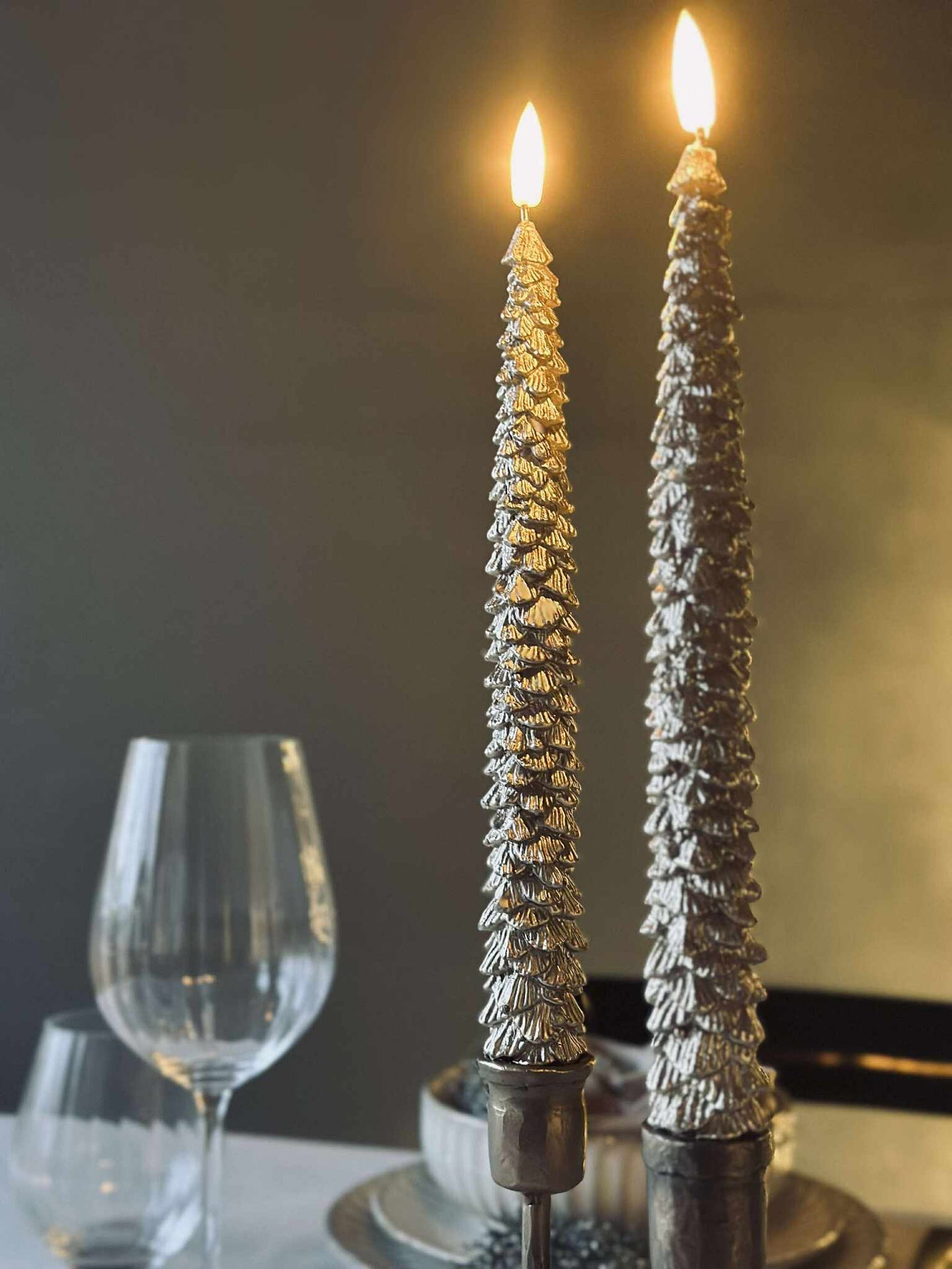 LED Scenljus 2 st - Julgran guld