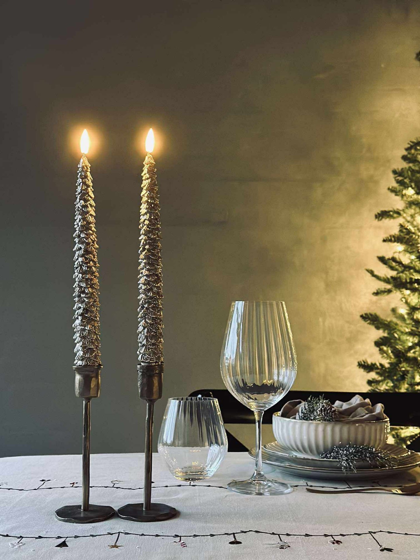 LED Scenljus 2 st - Julgran guld