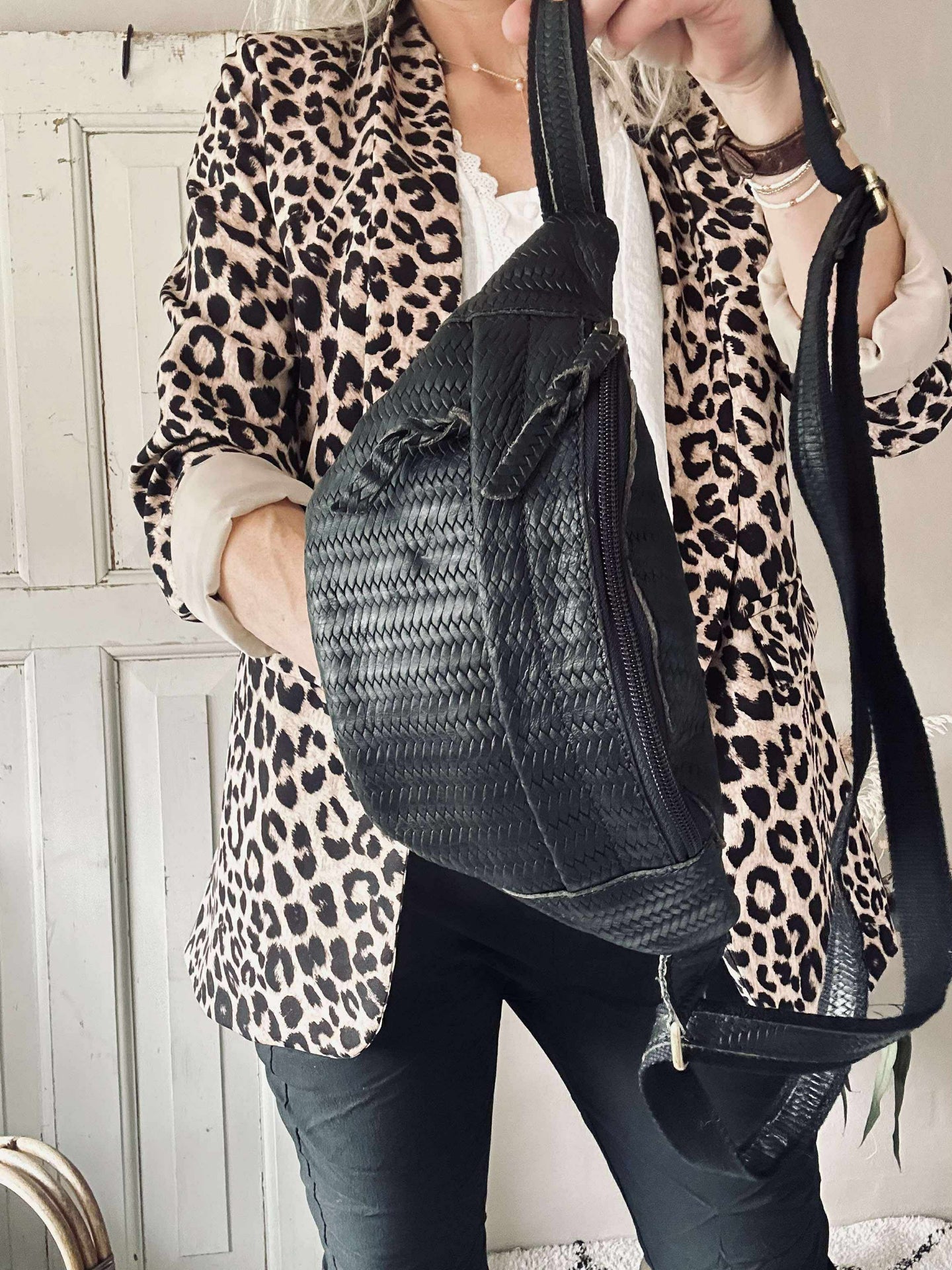 Bumbag Tasha - Svart flätad