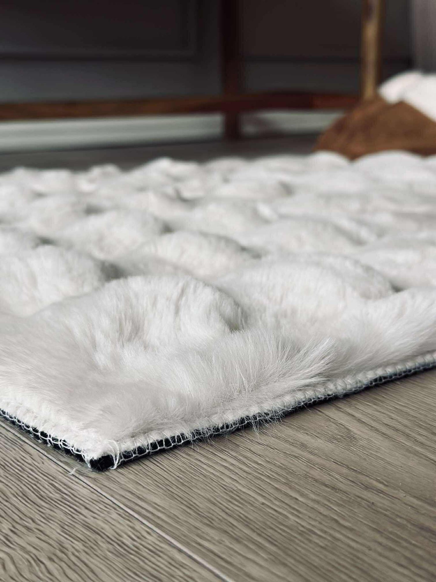 Golvmatta Plysch - 60x90 Vit
