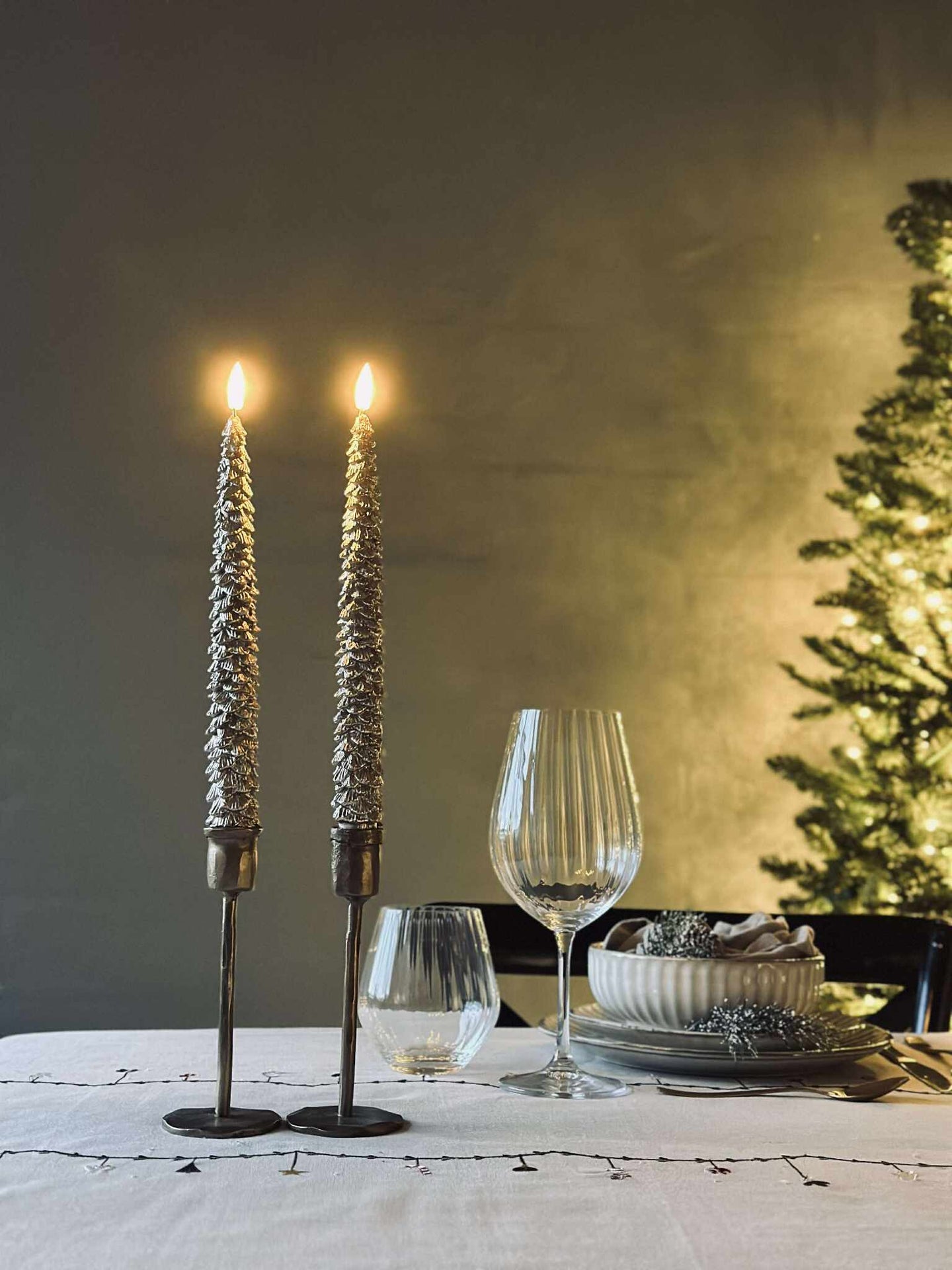 LED Scenljus 2 st - Julgran guld