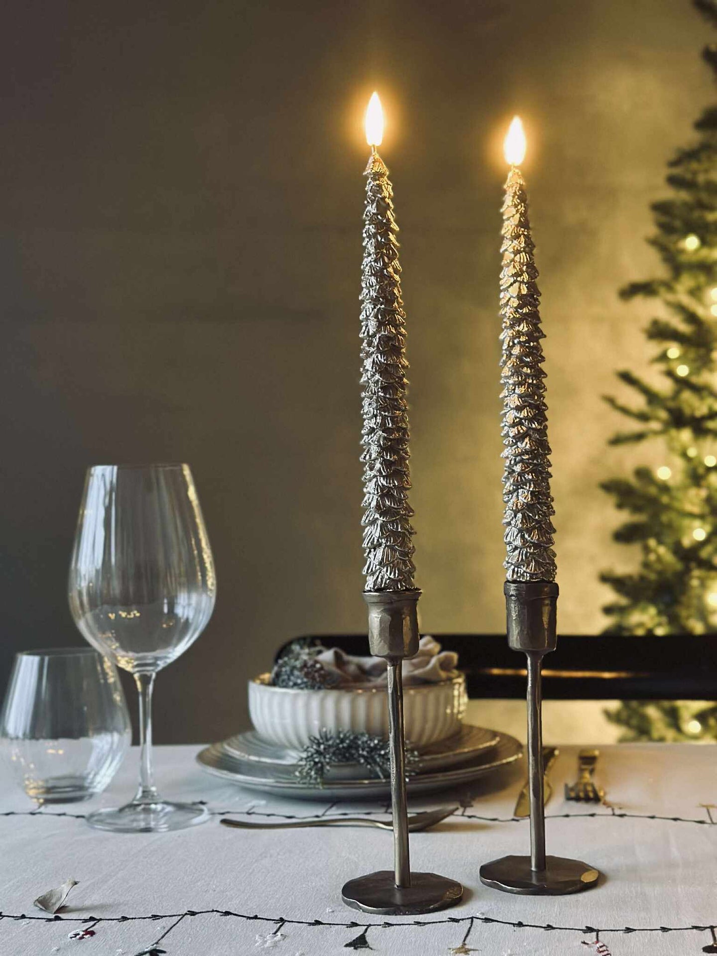 LED Scenljus 2 st - Julgran guld