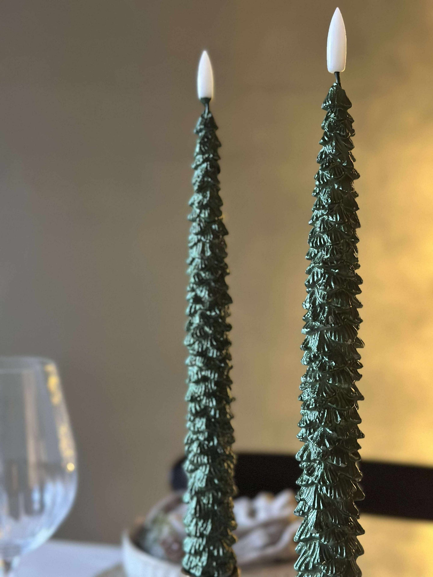 LED Scenljus 2 st - Julgrön