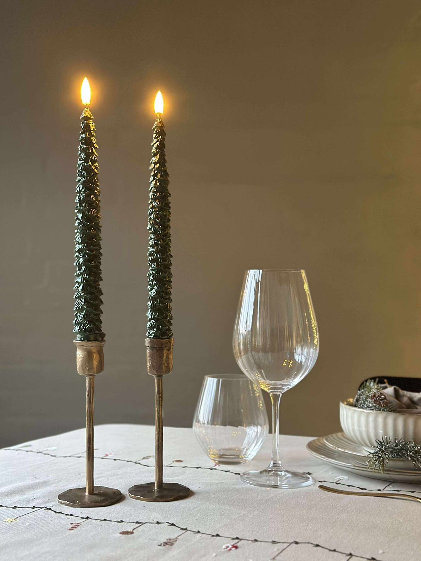 LED Scenljus 2 st - Julgrön