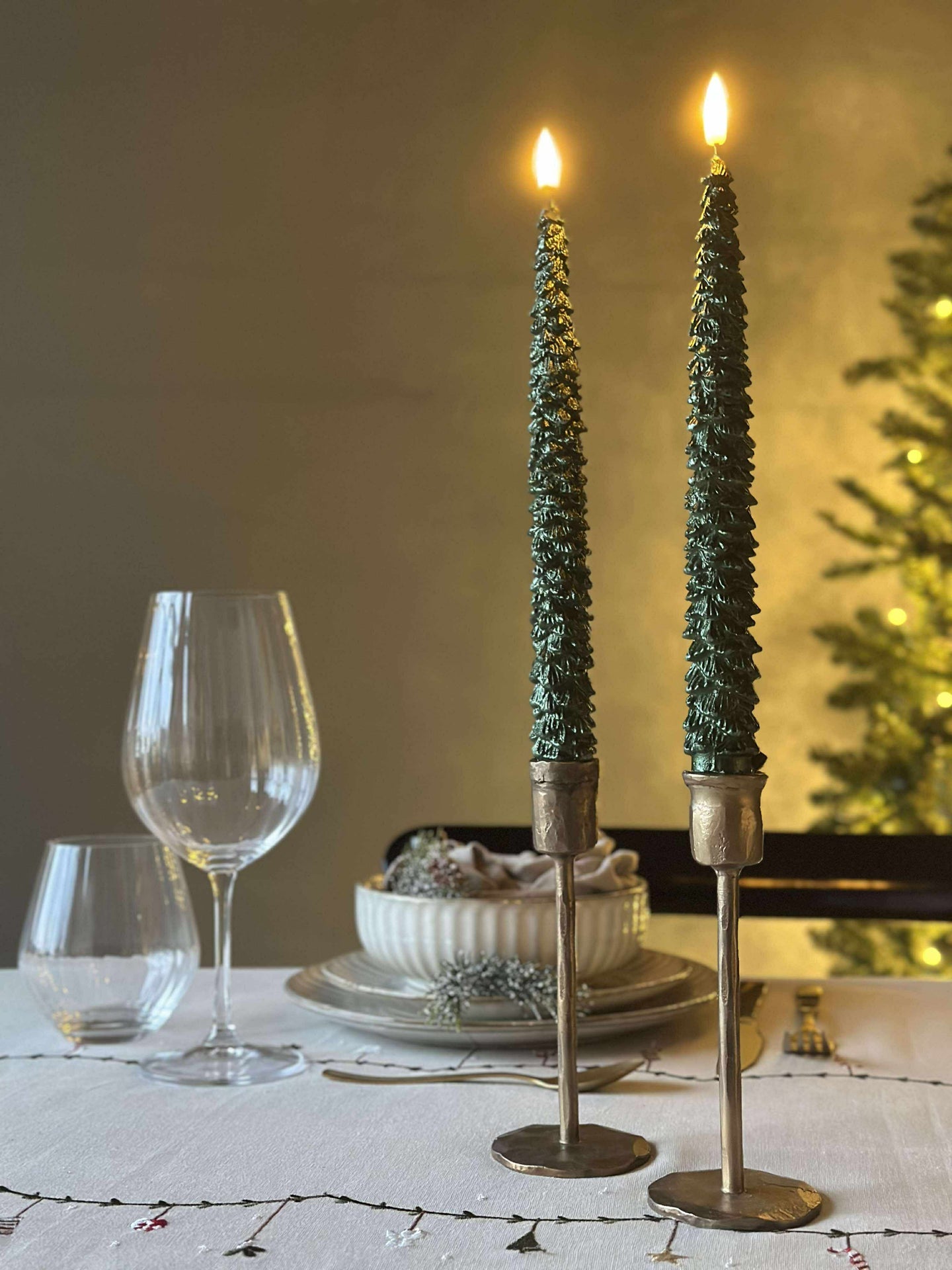 LED Scenljus 2 st - Julgrön