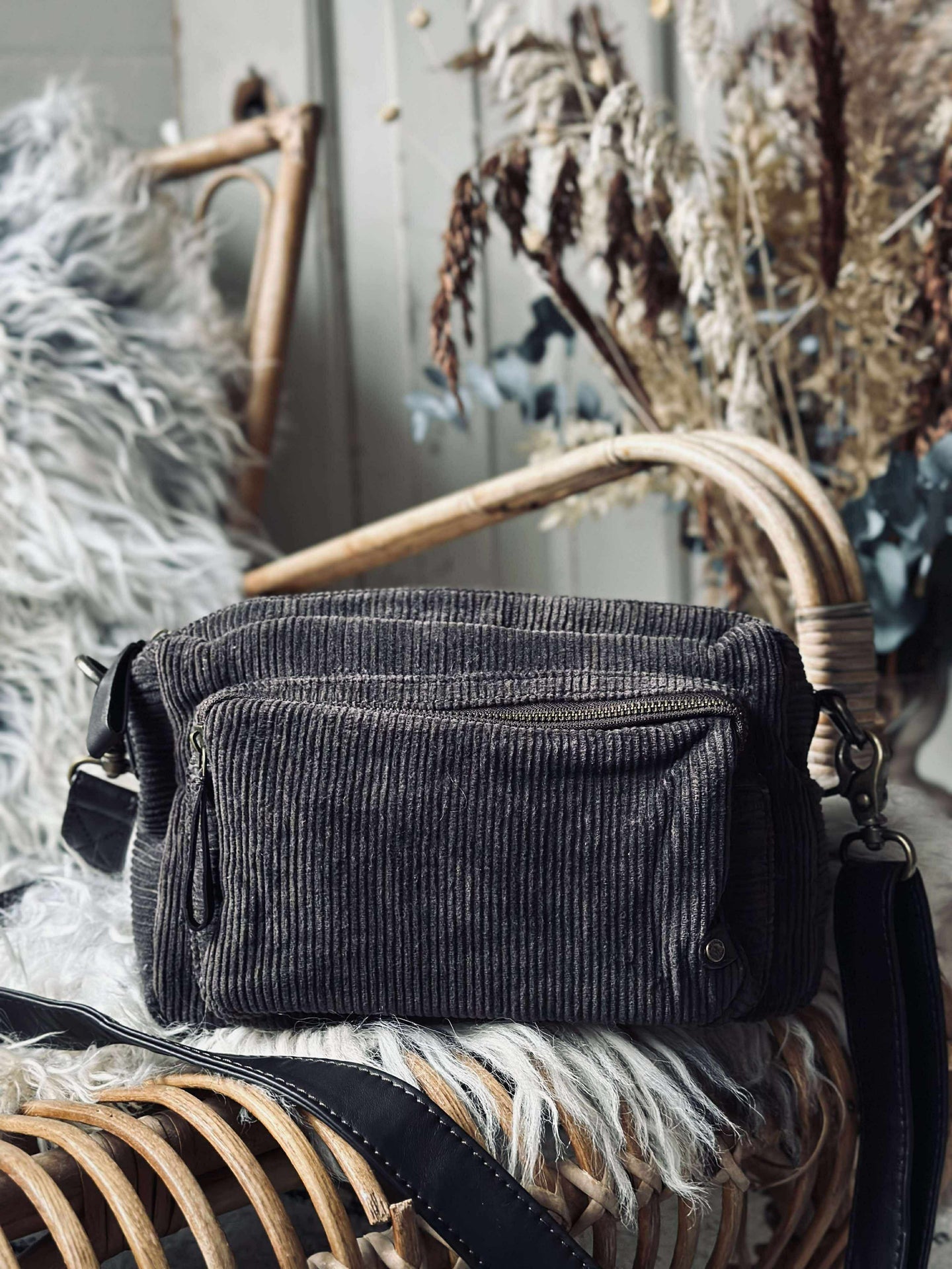 Crossbody Brun Manchestertyg