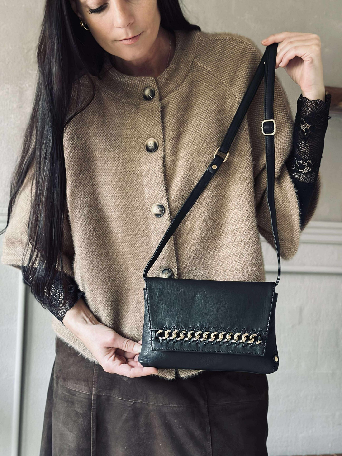 Clutch med guldkedja - Small