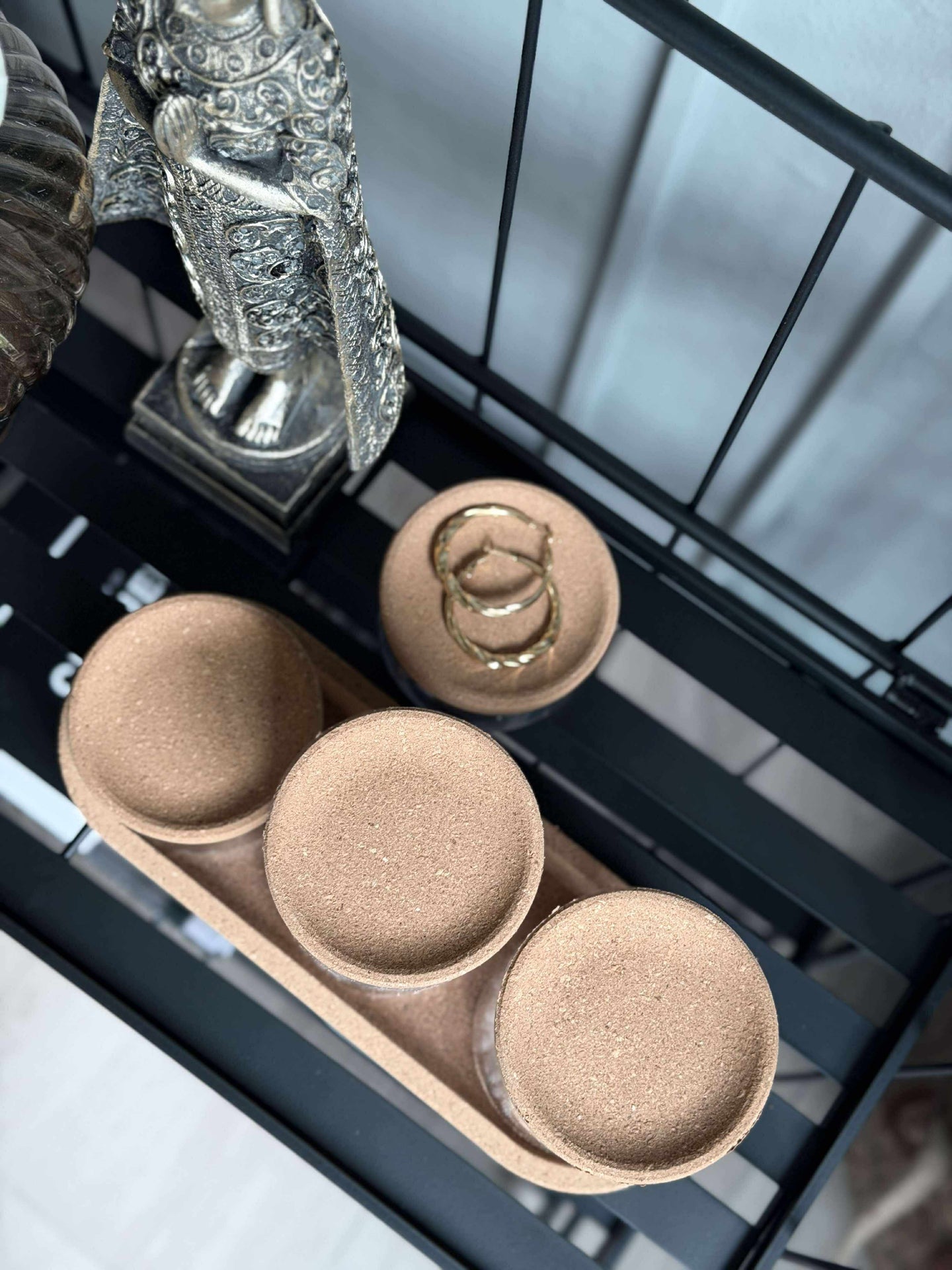 Organiserare med lock i kork - 5 delar