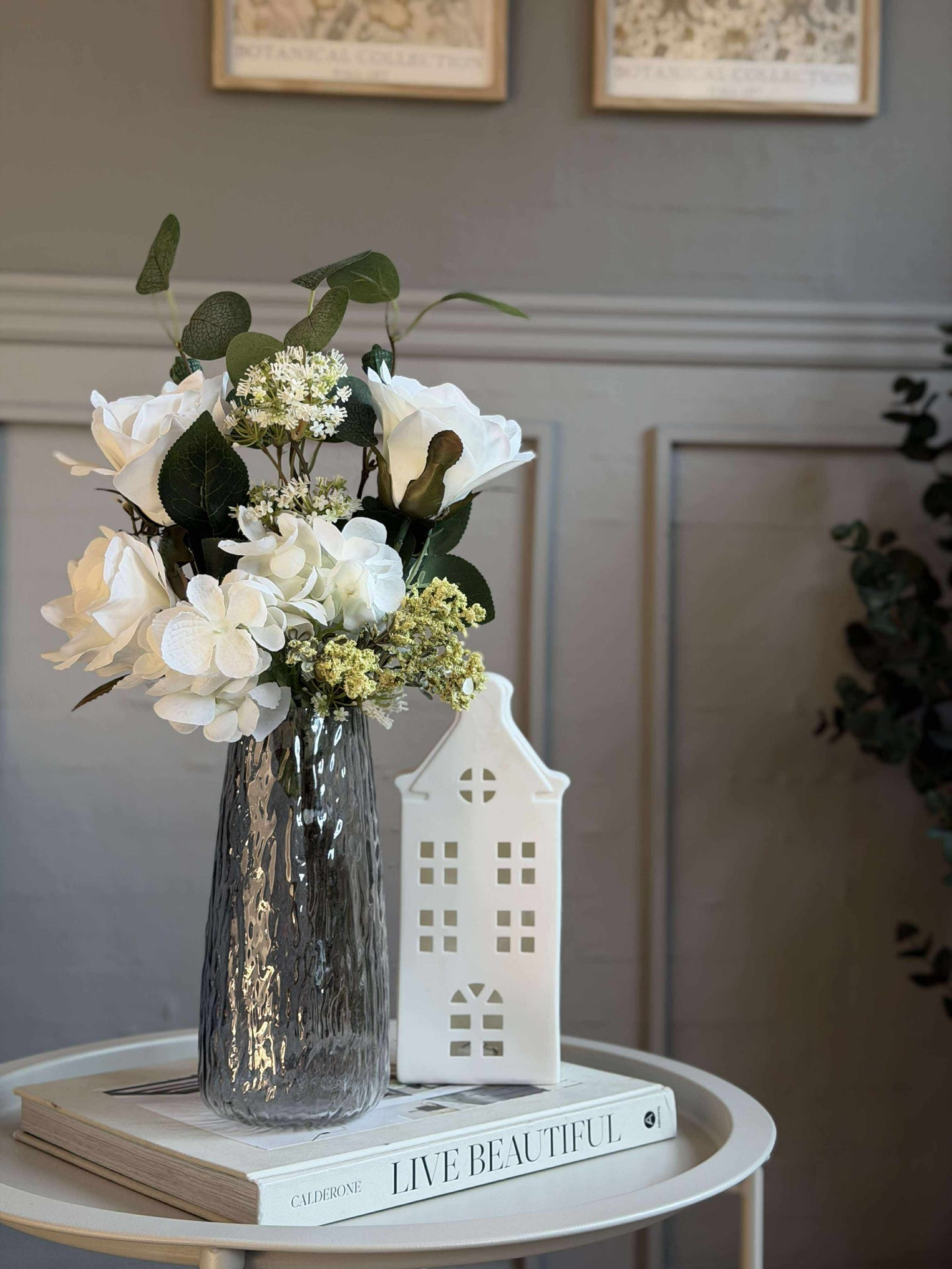 Bukett med hortensia - Vit