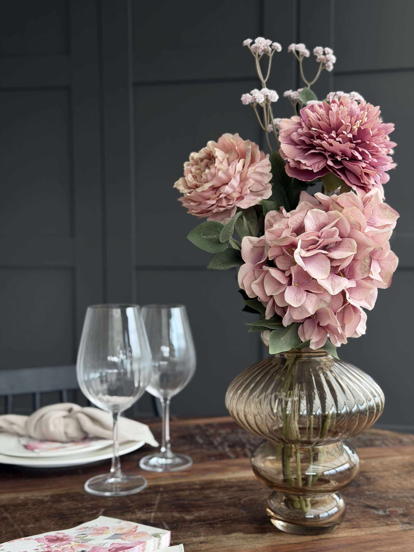 Bukett - Hortensia rosa
