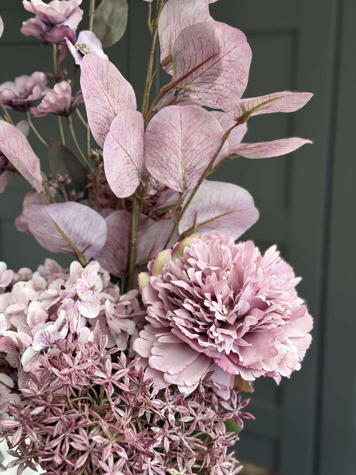 Bukett med hortensia - Syren / rosa