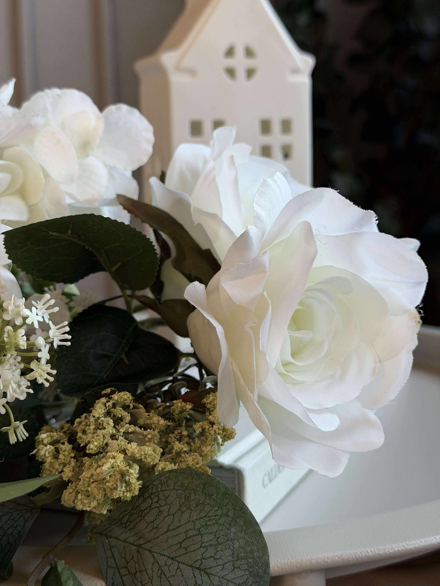 Bukett med hortensia - Vit