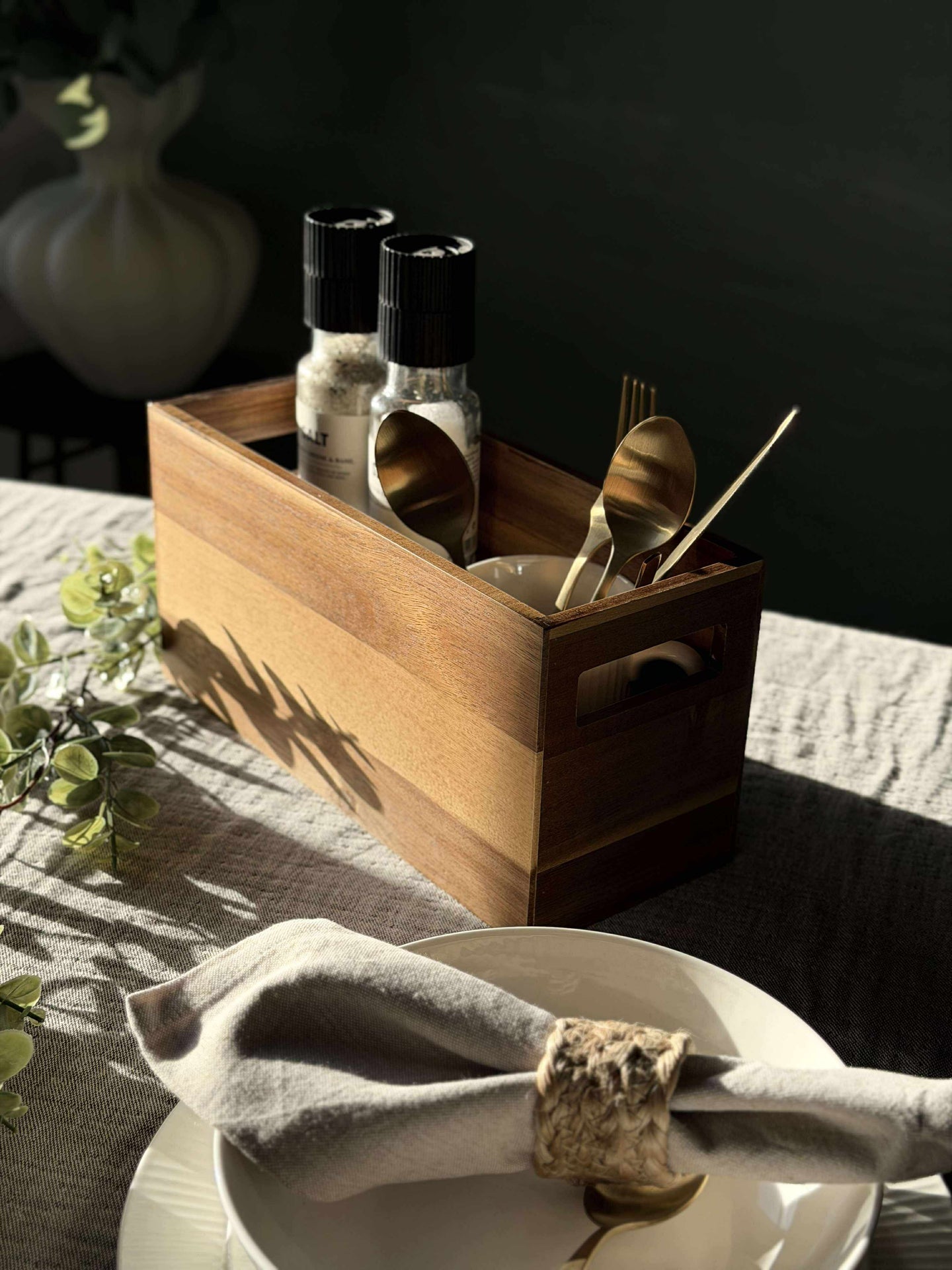 Låda i akaciaträ - 30cm