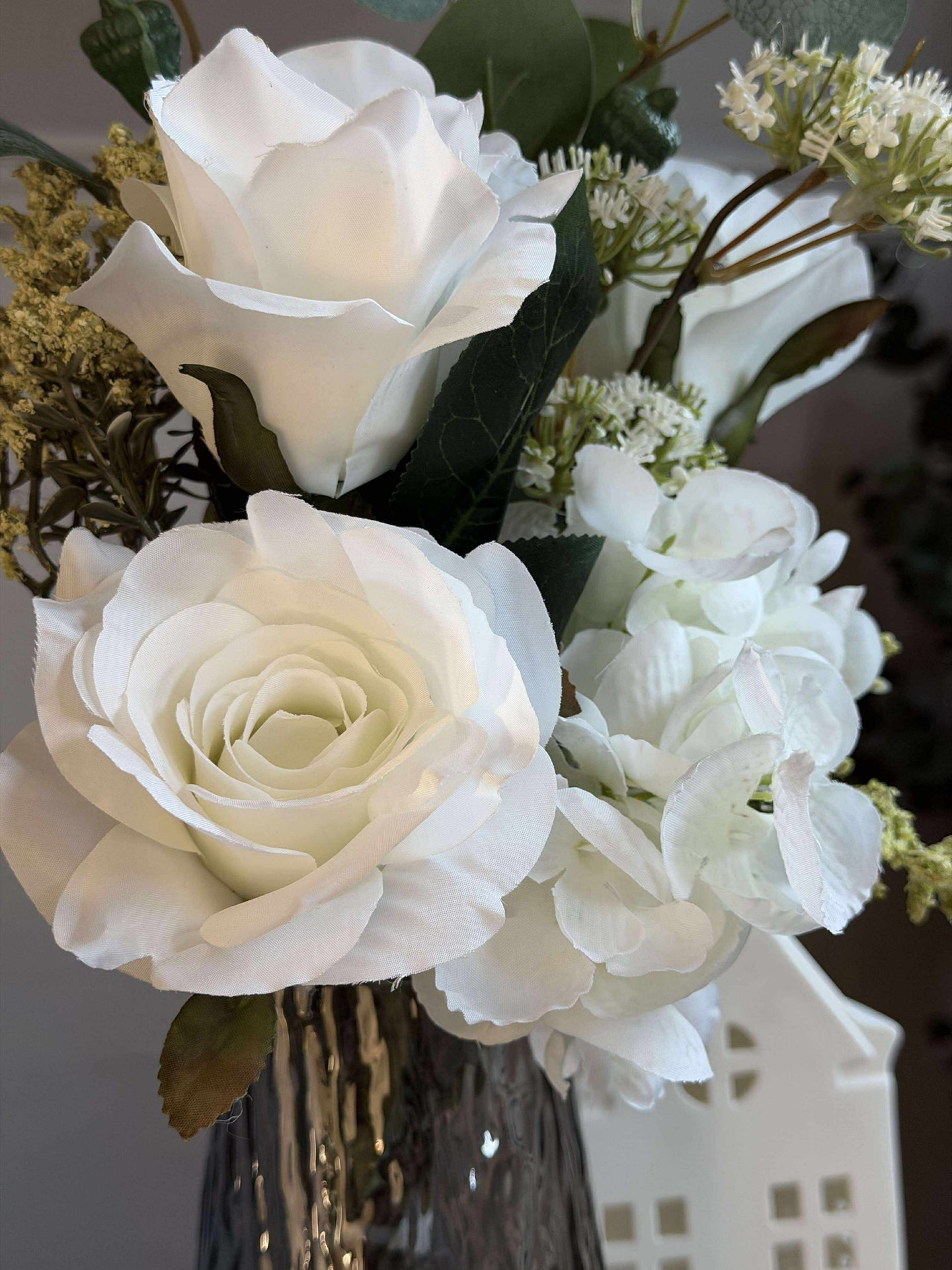 Bukett med hortensia - Vit