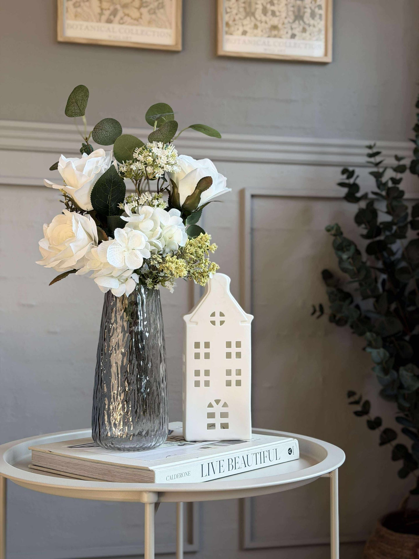 Bukett med hortensia - Vit