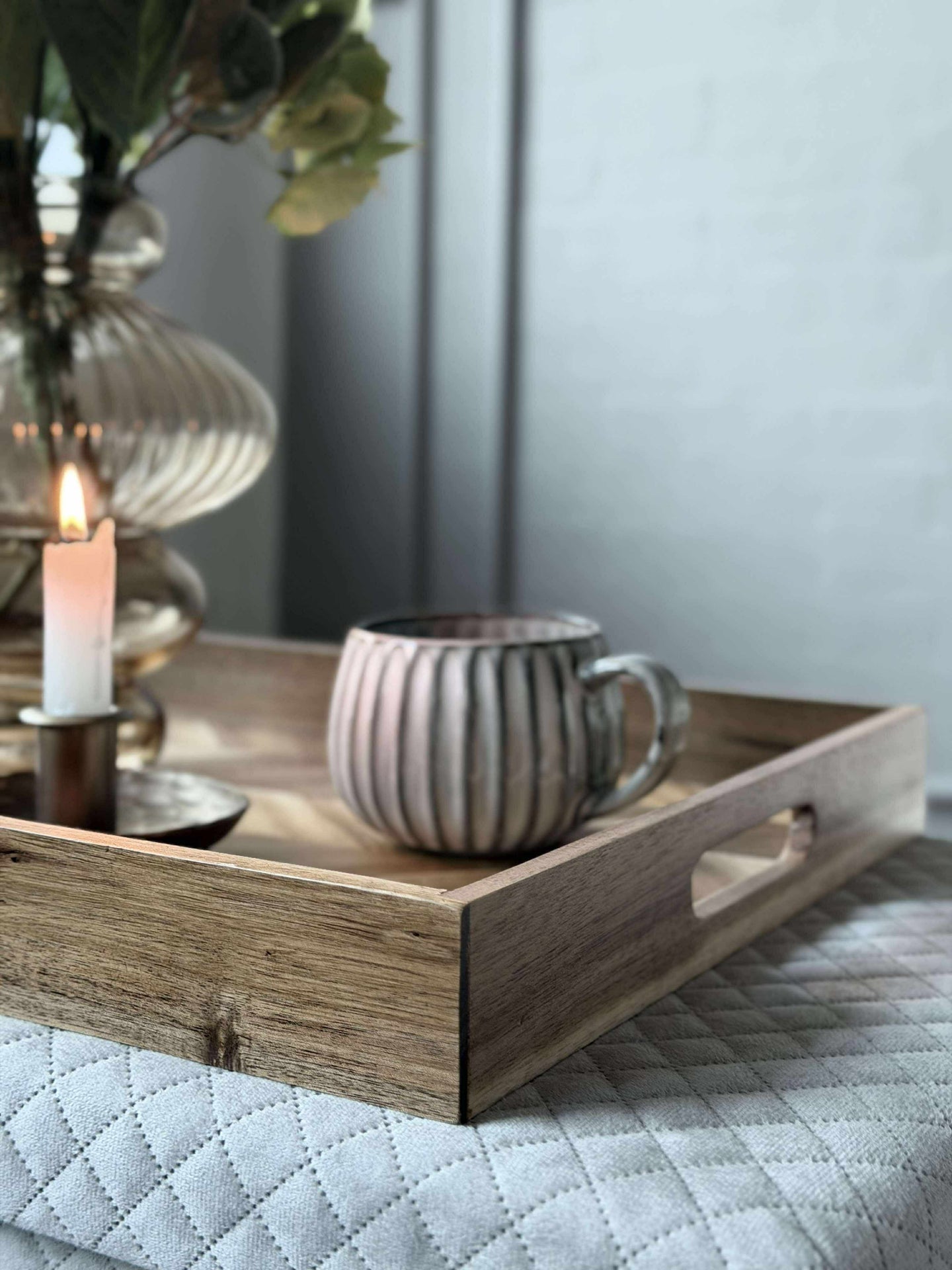 Bricka fiskbensmönster - 48 cm