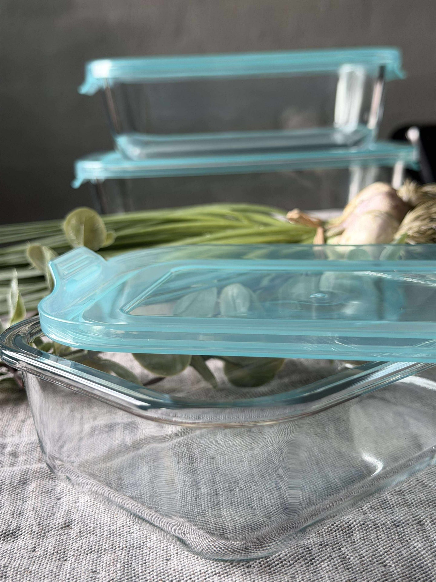 Förvaringsburkar i glas – Set om 3 st.
