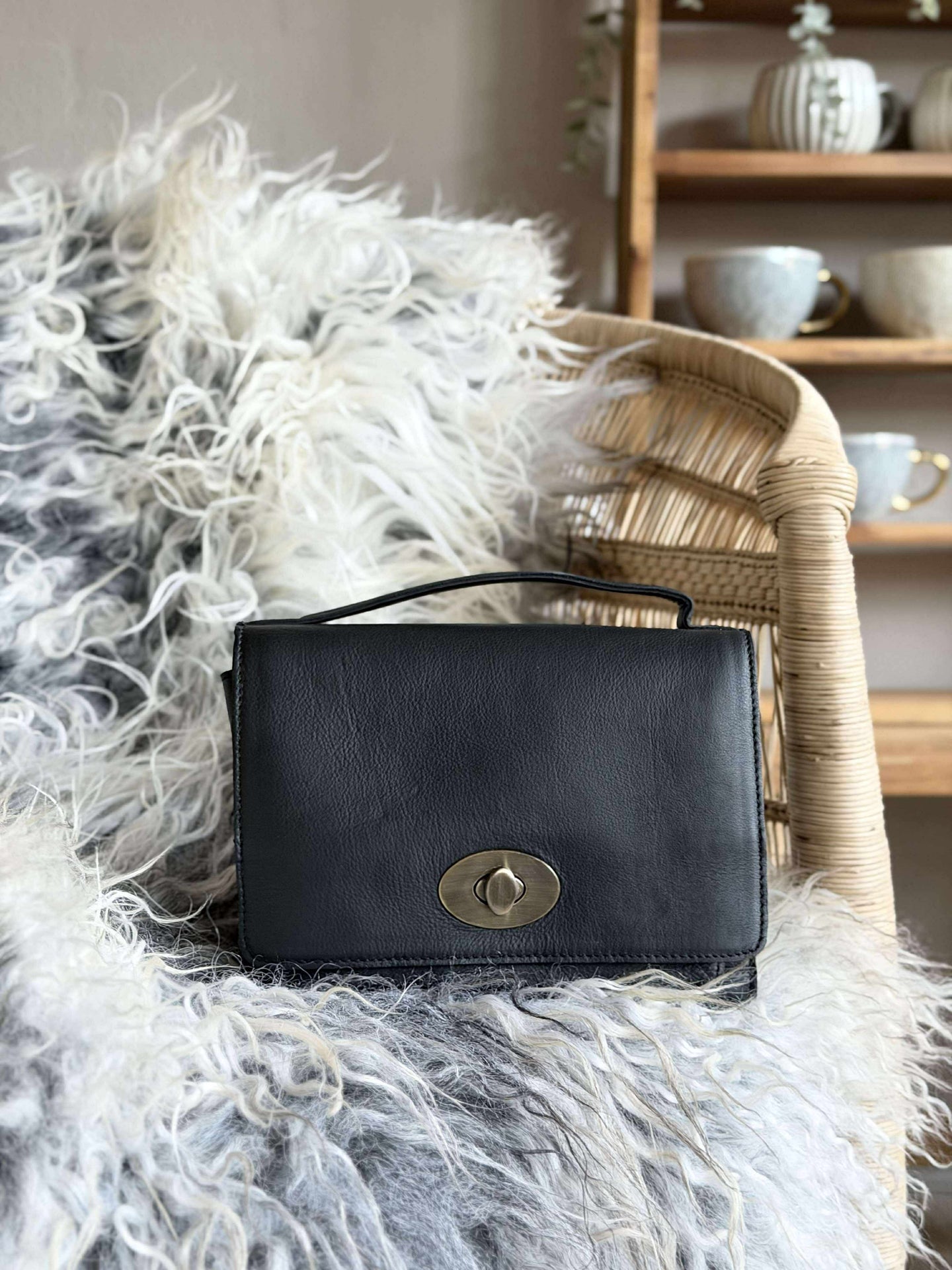 Crossover Svart Läder – Stor