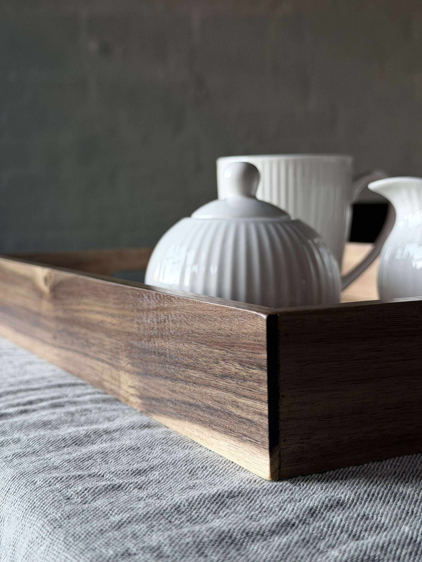 Bricka fiskbensmönster - 39X28 cm