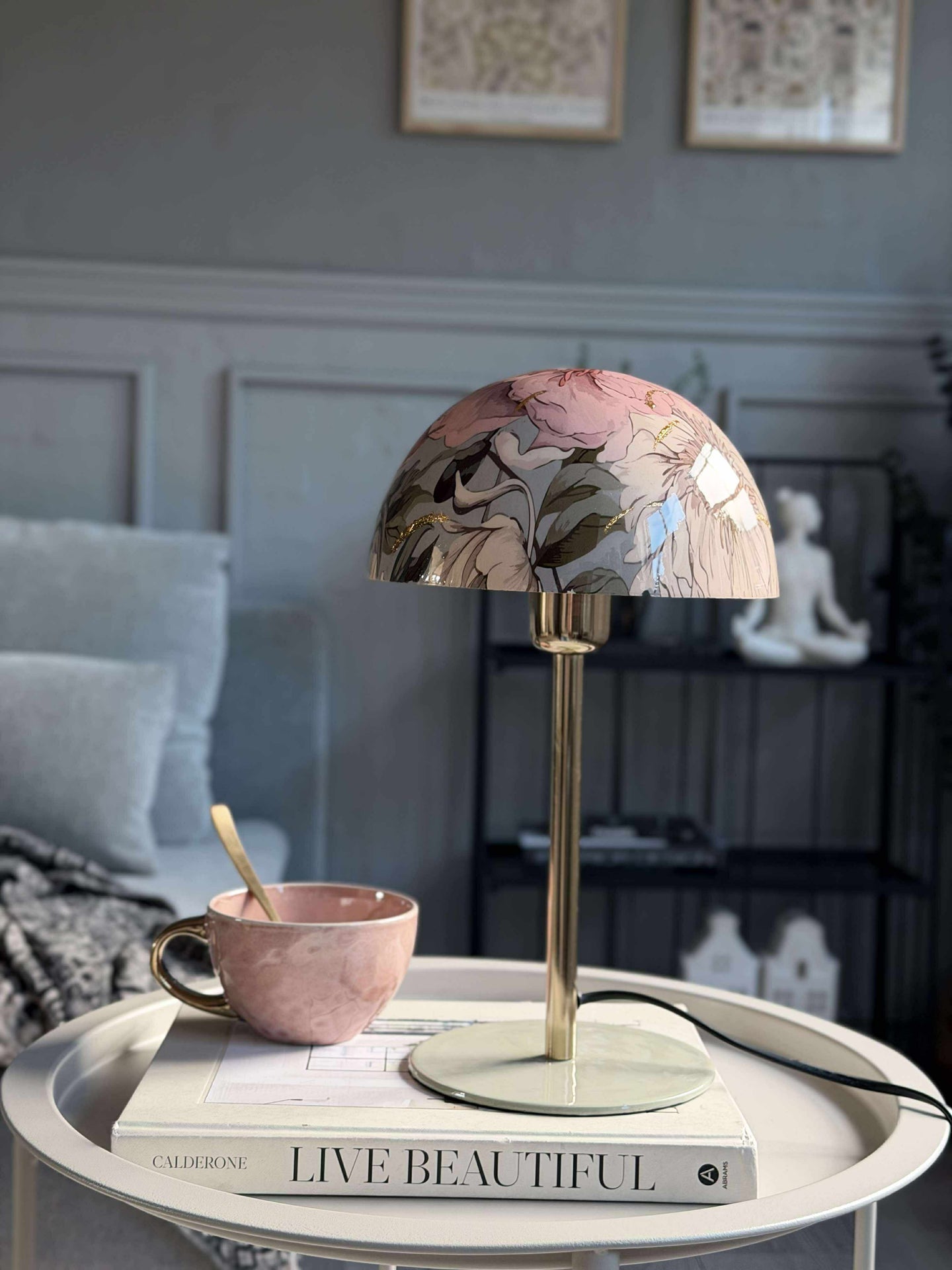 Bordslampa blomma / guld