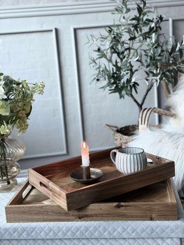 Bricka fiskbensmönster - 48 cm