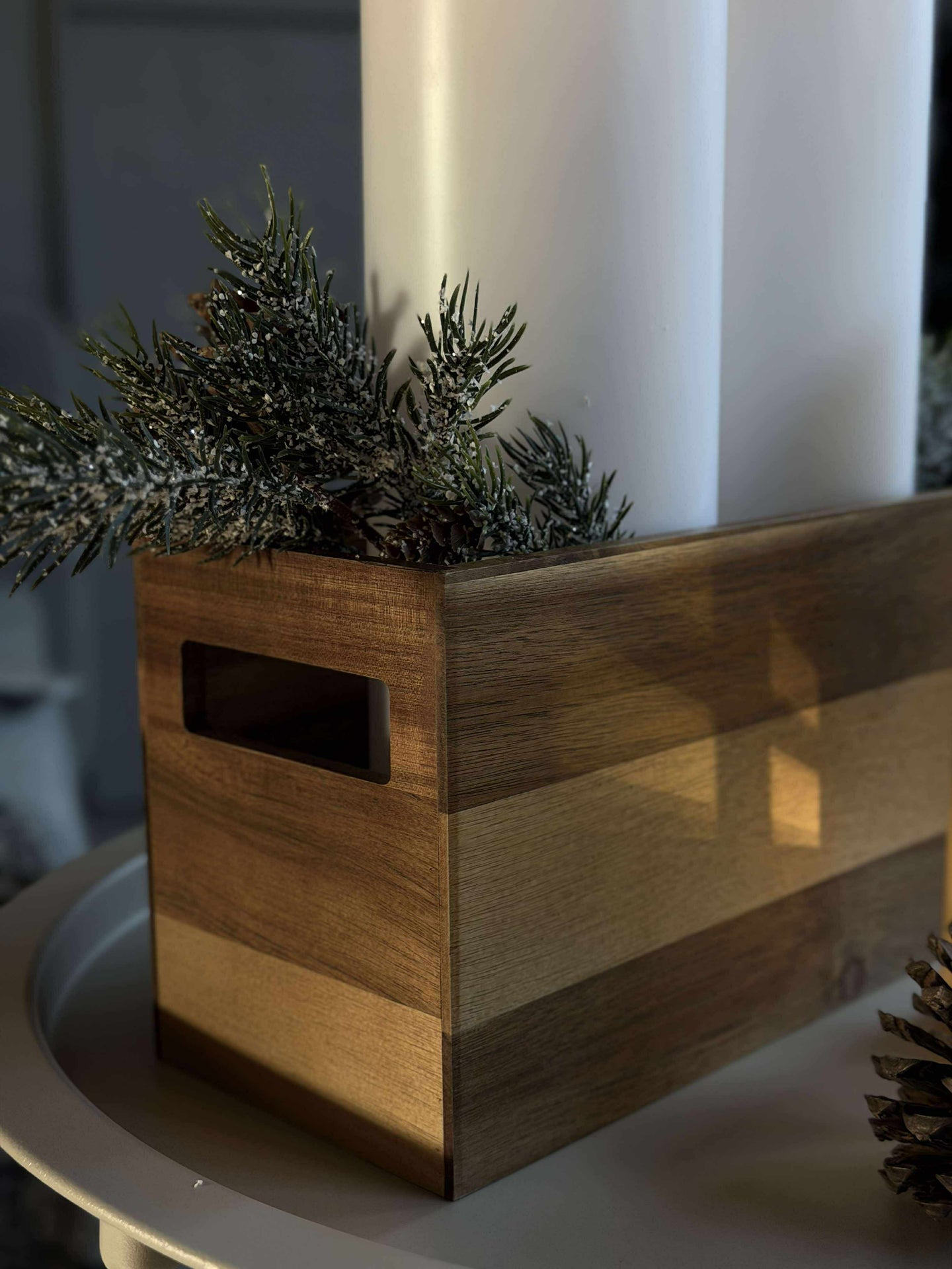 Låda i akacieträ - 30 cm