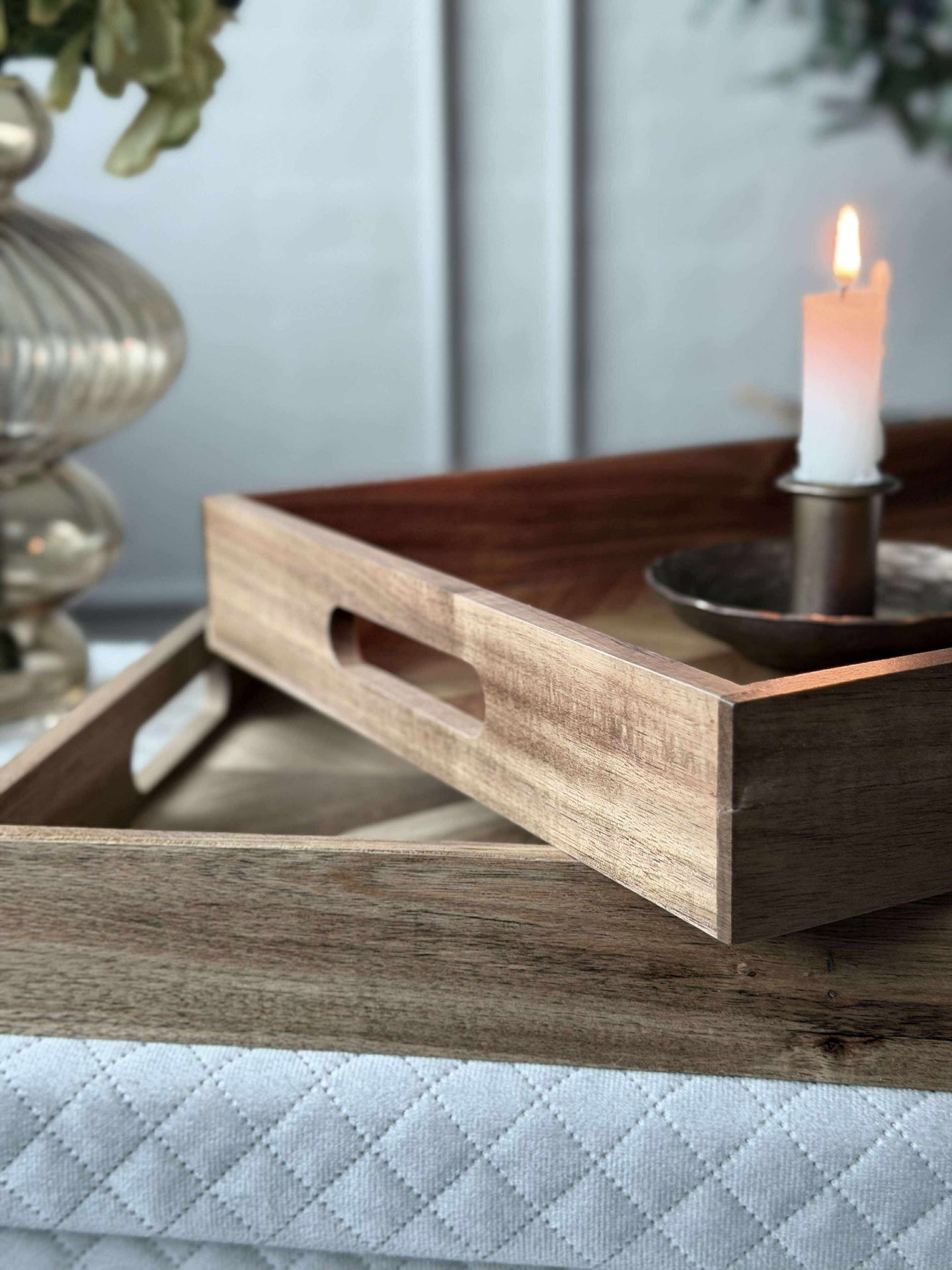 Bricka fiskbensmönster - 39X28 cm