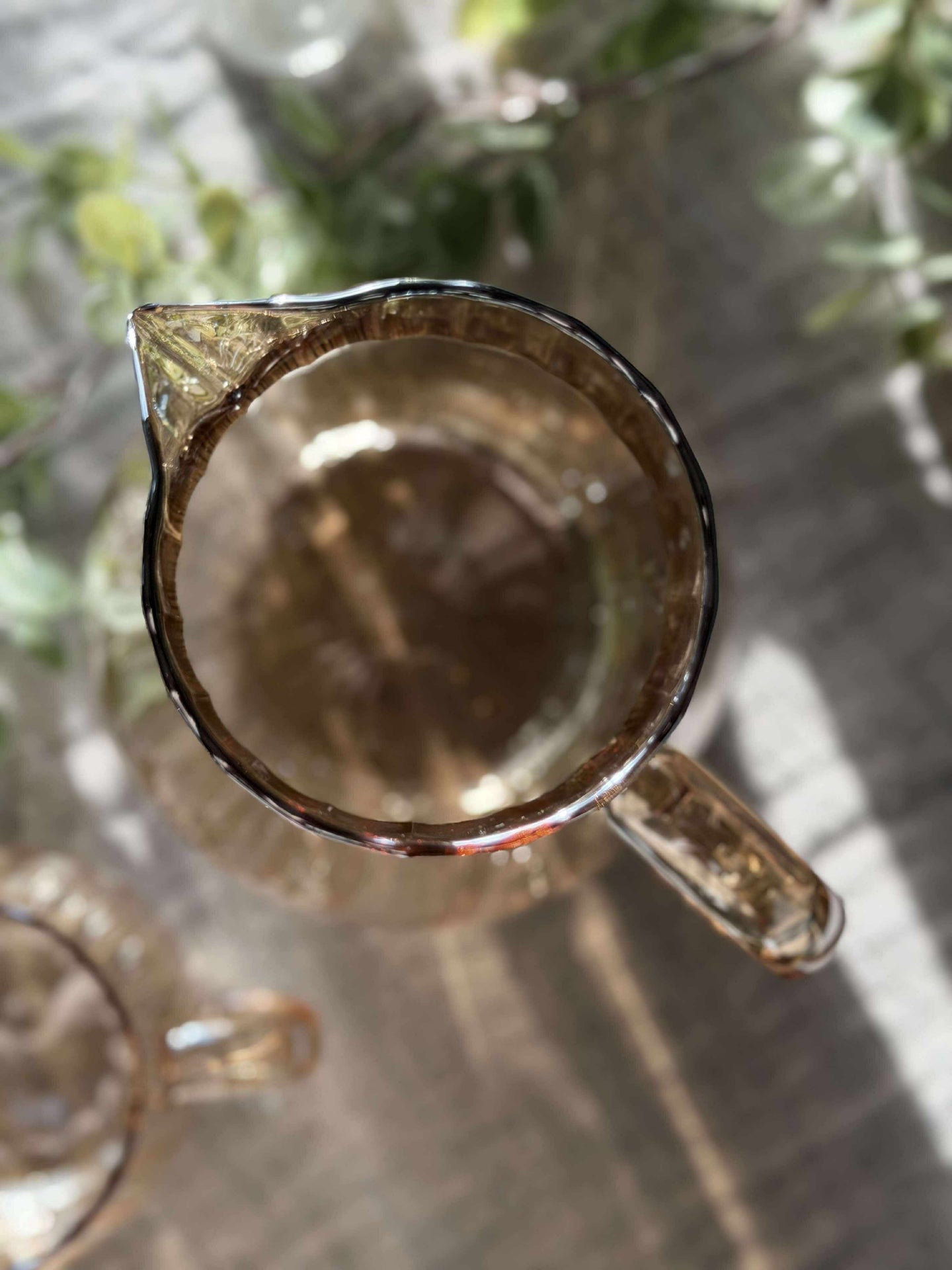 Glaskanna med räfflor