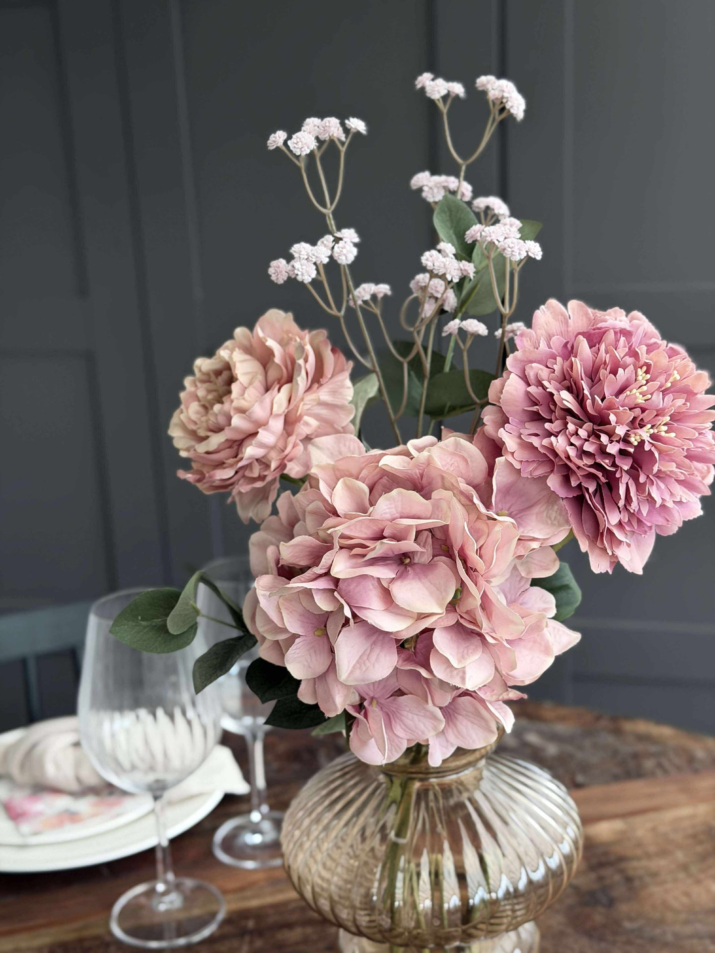 Bukett - Hortensia rosa
