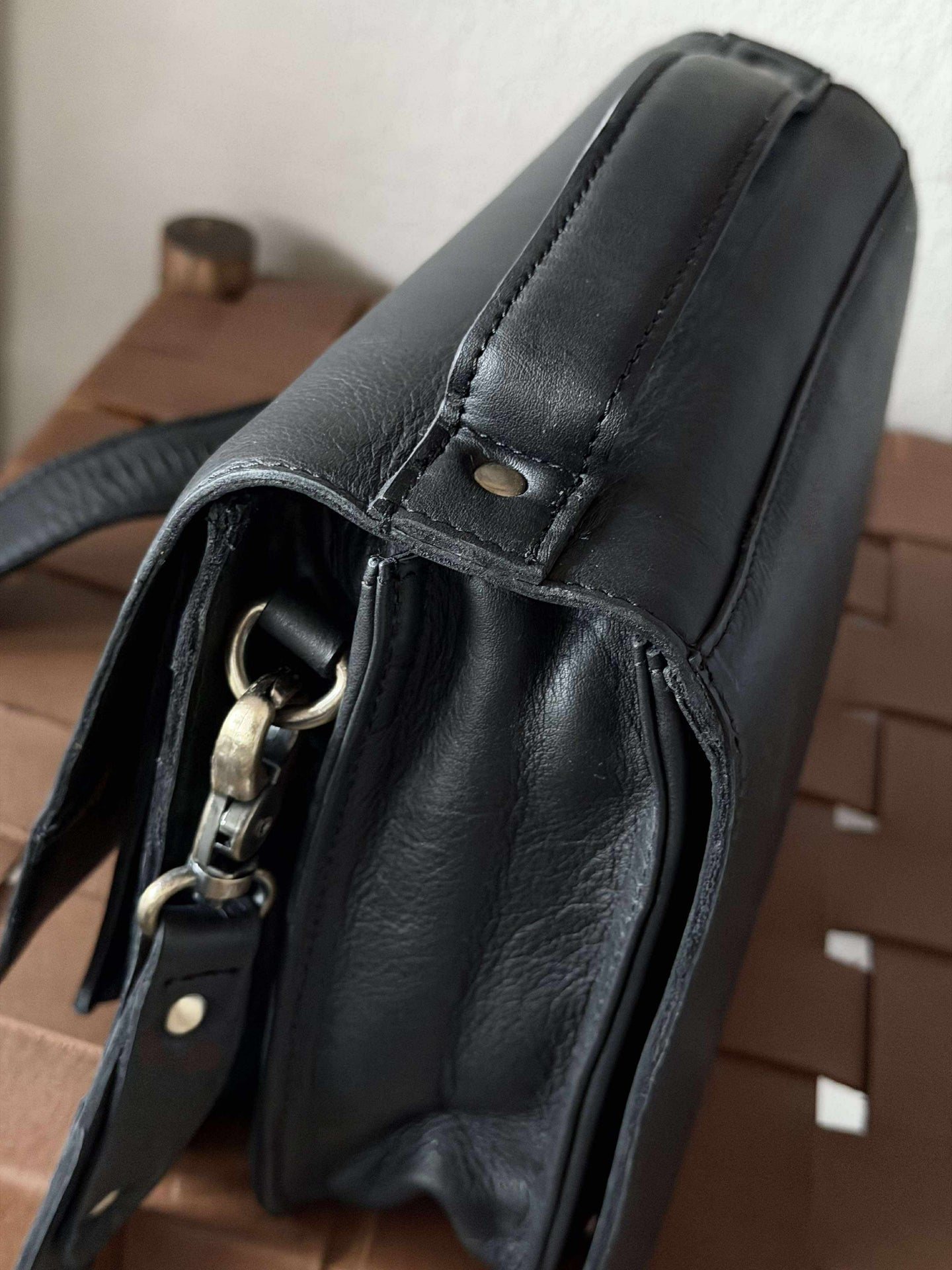 Crossover Svart Läder – Stor