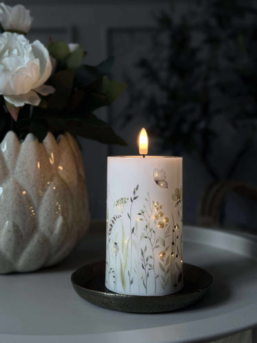 LED Blockljus Flower TWINKLE - 12,5cm