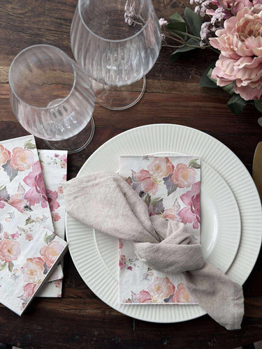 Servetter Rosor - 20st.