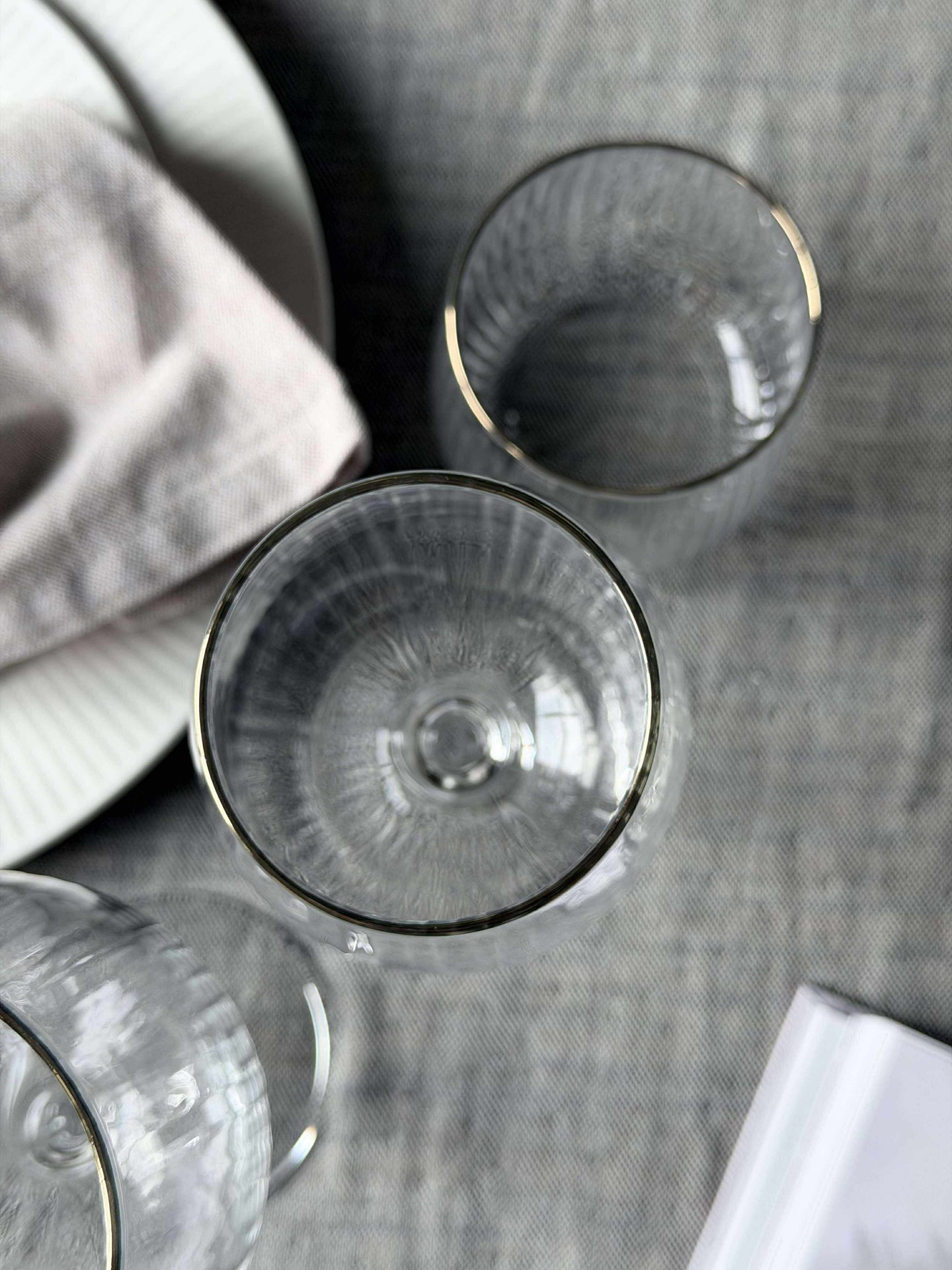 Vinglas Rillet med guldkant - 4 st. 350ml