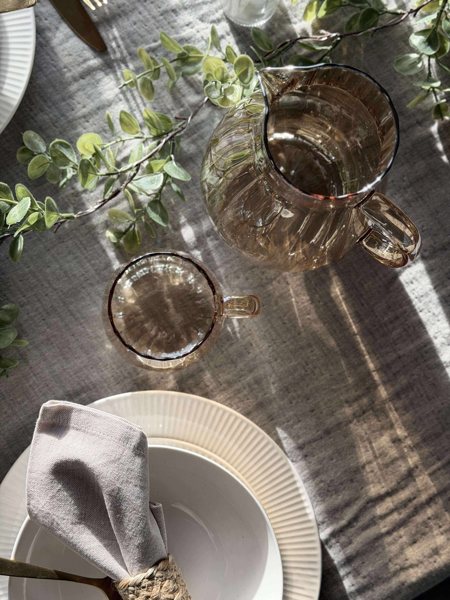 Glaskoppar med rillor - 4 st.